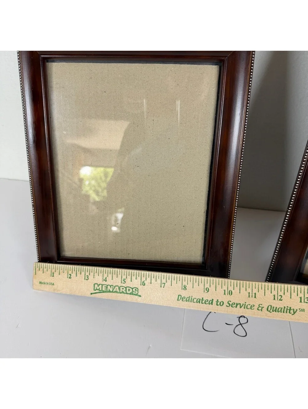Lot of 2 Prinz 8x10 Picture Frames Dark Wood Beaded Edge Tabletop Decor C-8